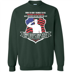 Military T-shirt Born To Fight Trained To Kill