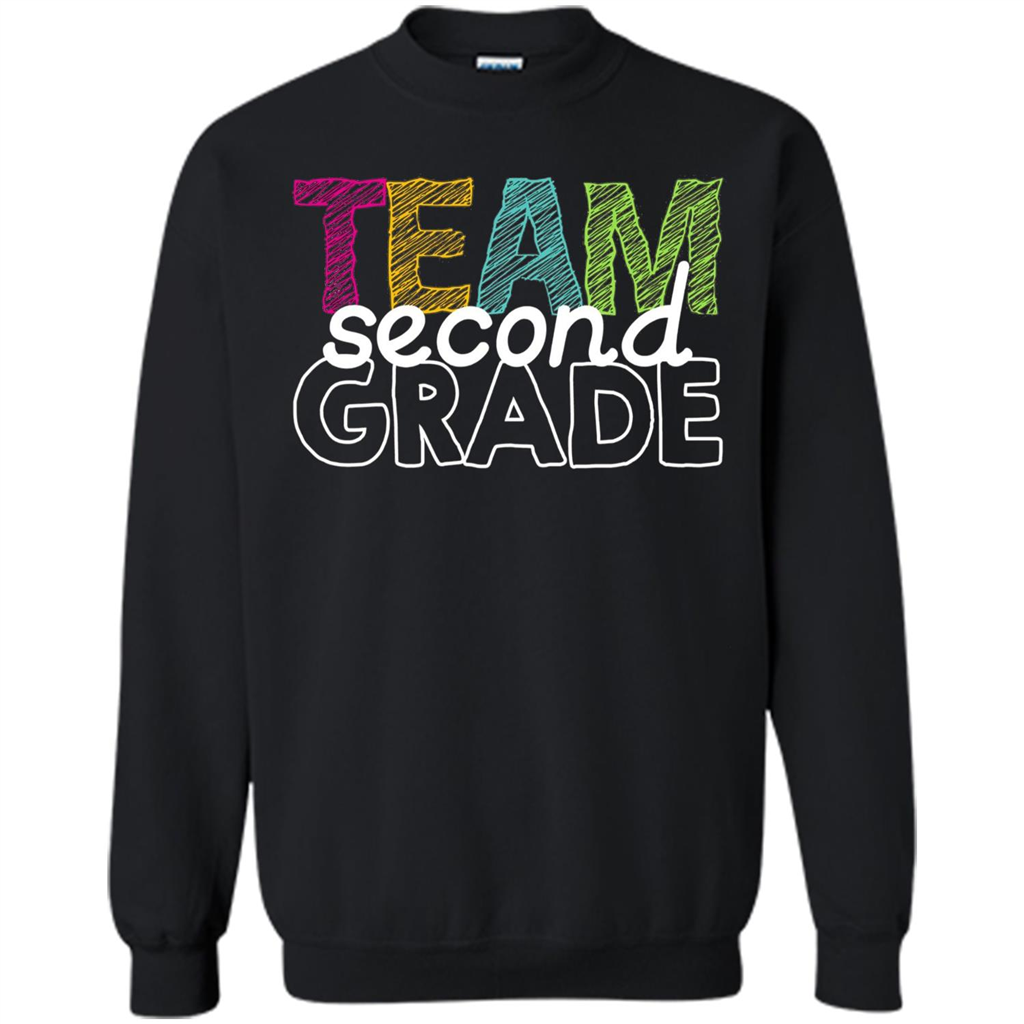 Team Second Grade Teacher T-Shirt Black