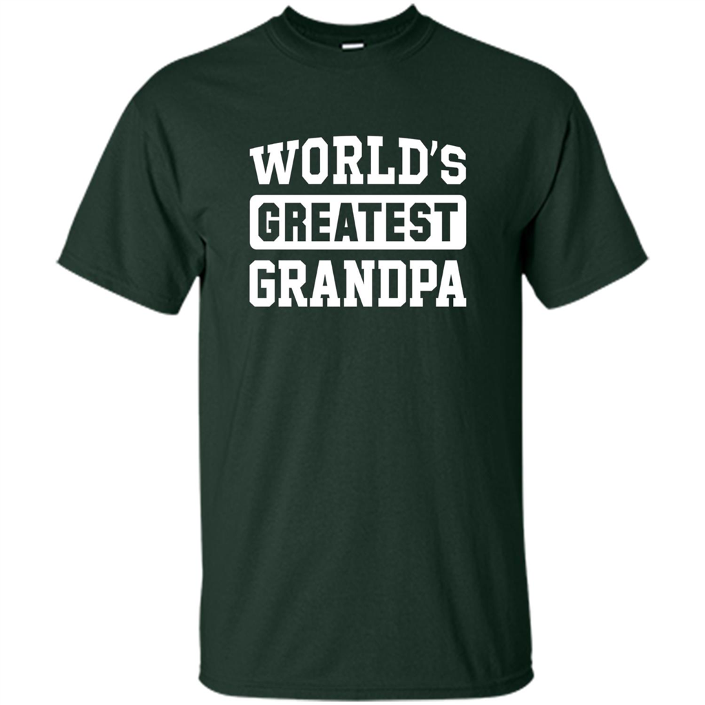 Men's World's Greatest Grandpa T-shirt Forest Green