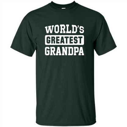 Men's World's Greatest Grandpa T-shirt Forest Green