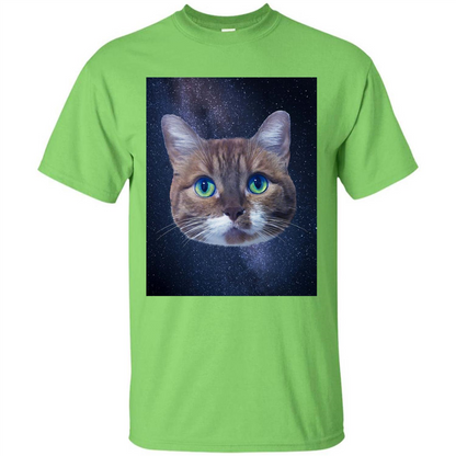 Galaxy Cat T-shirt Lime