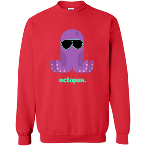 Sunglasses Hipster Squid T-shirt Sea Animals Octopus T-Shirt
