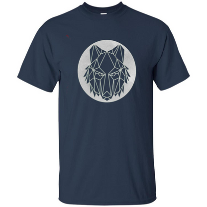Geometric Wolf T-shirt Navy