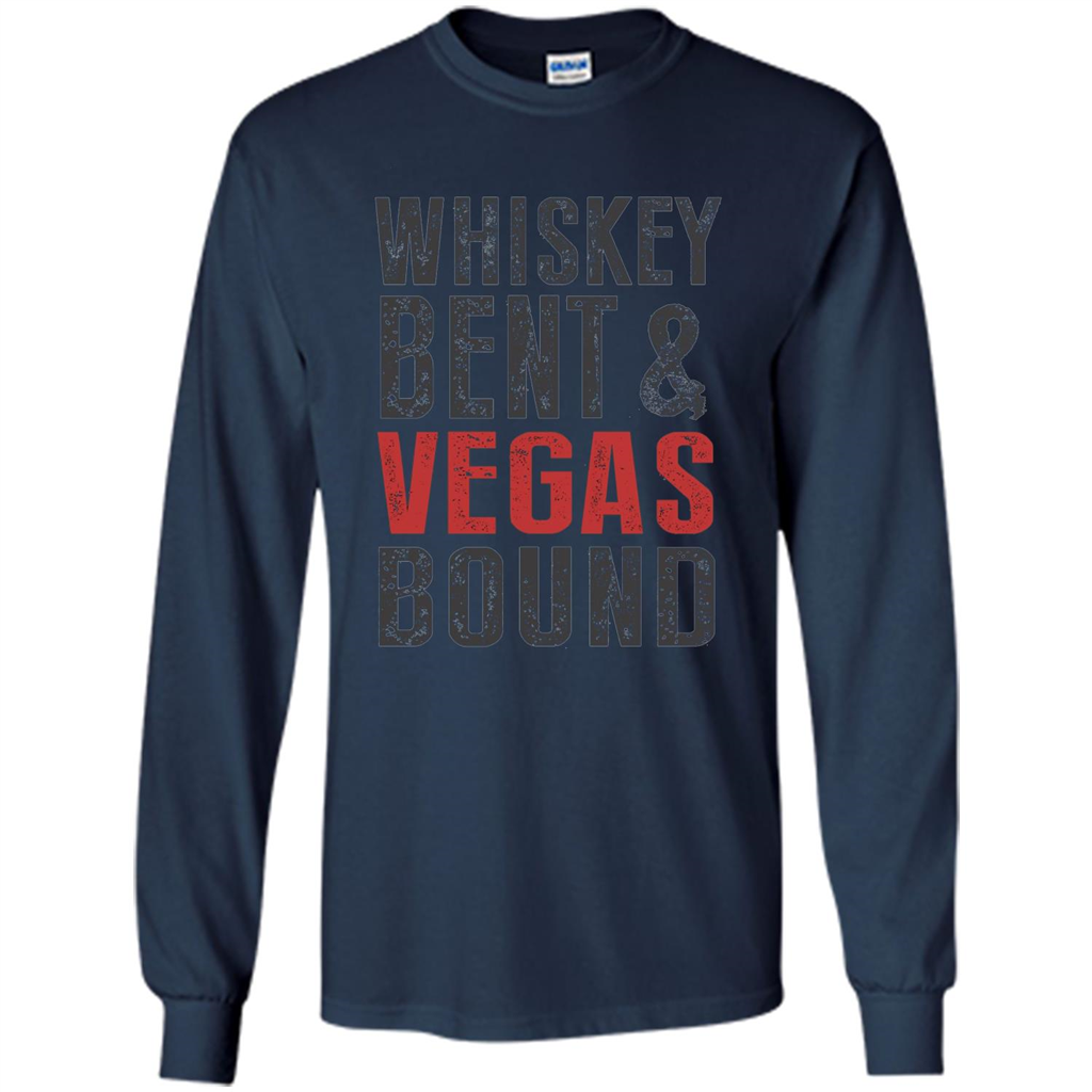 Whiskey Bent And Vegas Bound T-shirt Bachelor tshirt Navy