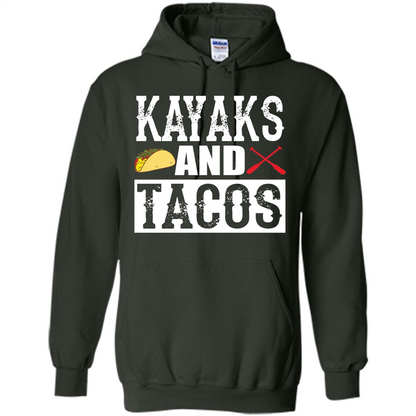 Funny Taco T-shirt Kayaks and Tacos Forest Green