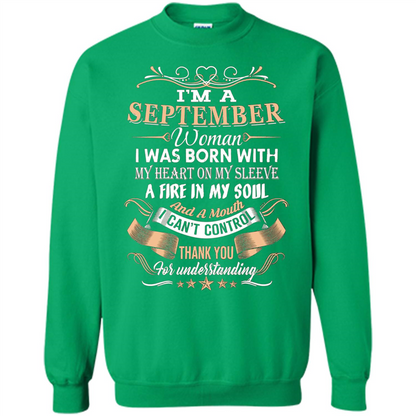 I'm A September Woman T-shirt Irish Green