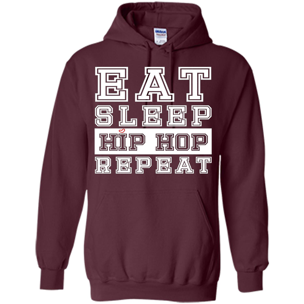 Eat Sleep Hip Hop Repeat T-shirt Maroon