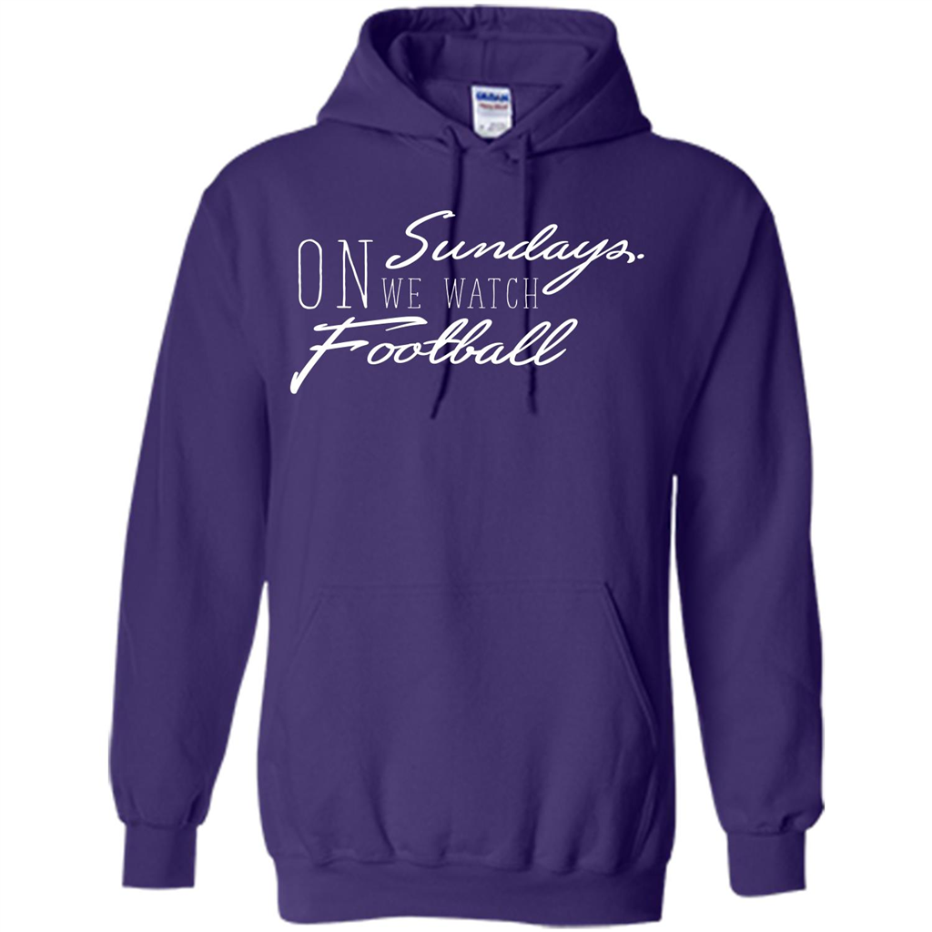 On Sundays We Watch Football T-shirt Purple