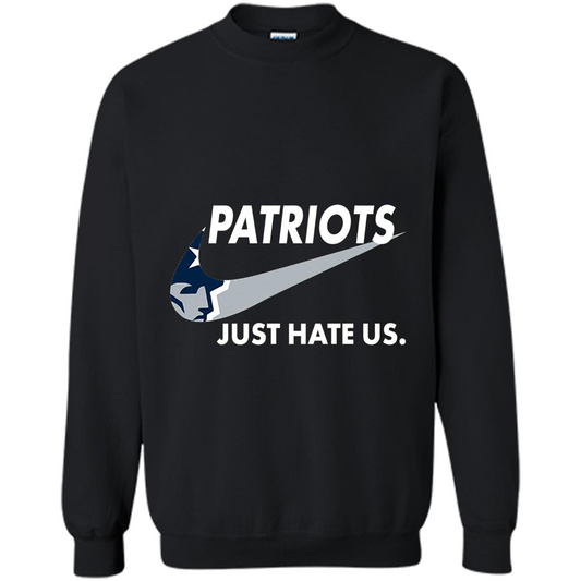American Football T-shirt Patriots Just Hate Us T-shirt Black