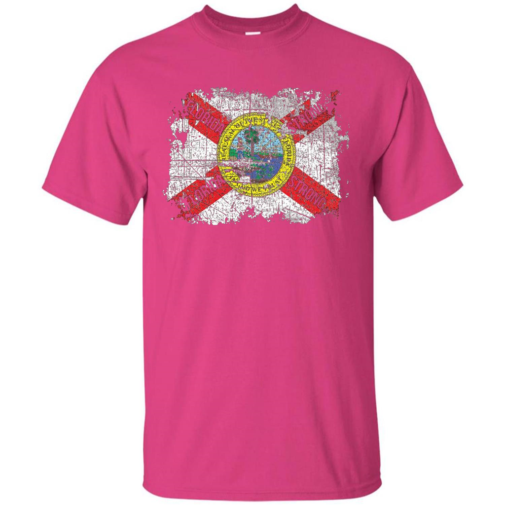 Florida Strong T-shirt Florida Distressed Flag T-Shirt Heliconia