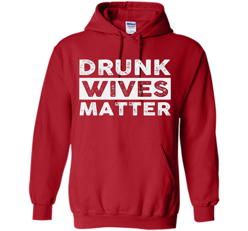 Wife T-shirt Drunk Wives Matter T-shirt Red