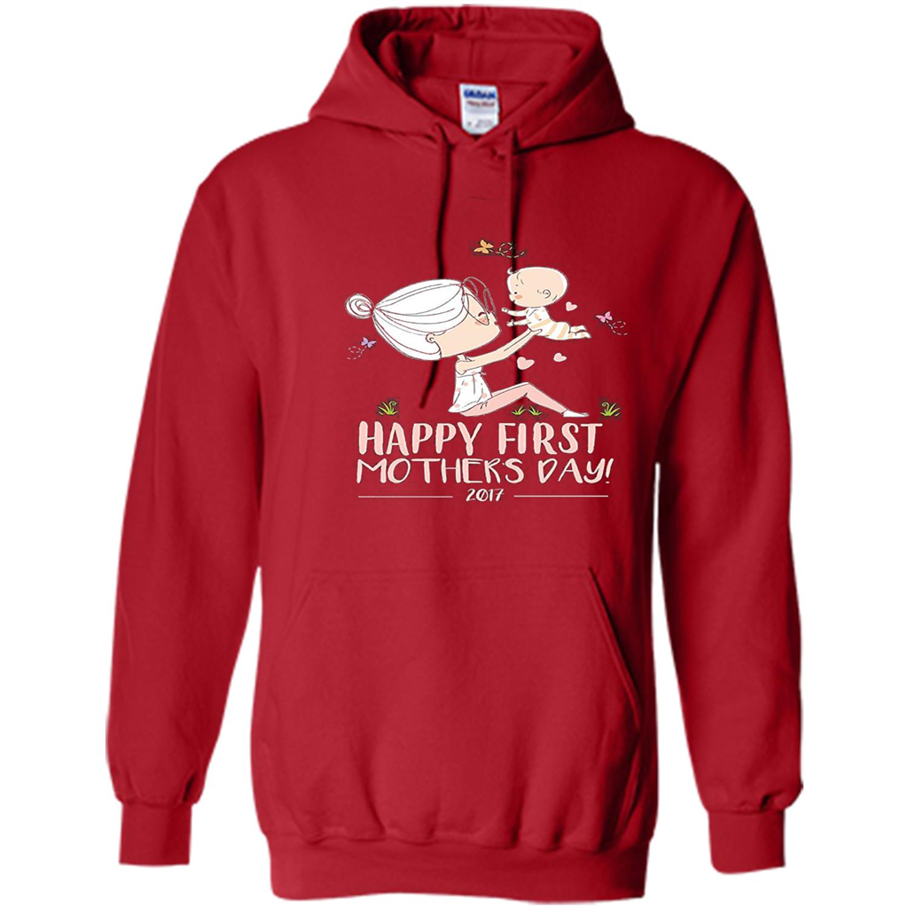 Mothers Day T-Shirt Happy First Mothers Day 2017 Red