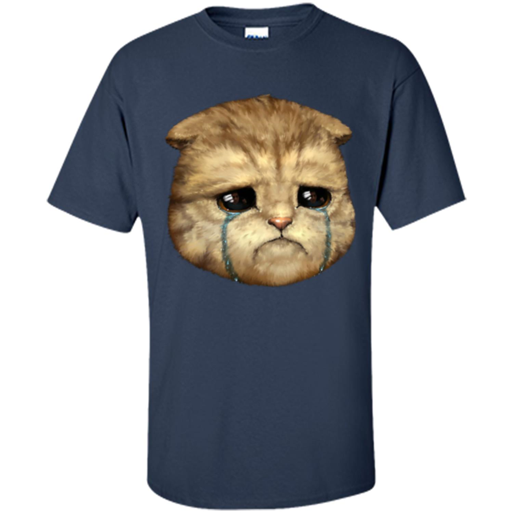 Cat Lovers T-shirt Cat Crying Navy