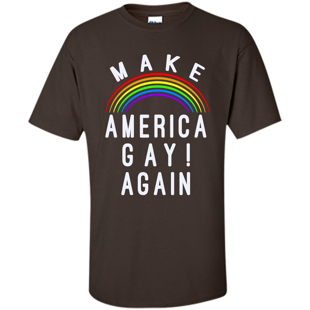 LGBT T-shirt Make America Gay Again Dark Chocolate