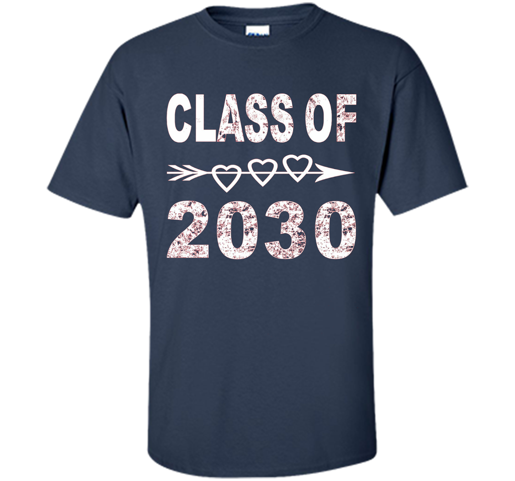 Kindergarten T-shirt Class Of 2030 Kindergarten Style T-shirt Navy