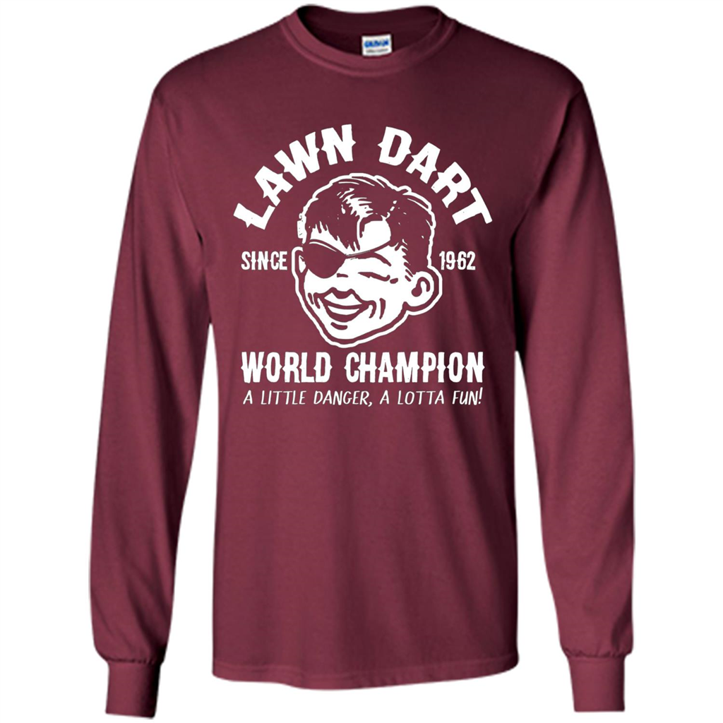 Lawn Dart Since 1962 World Champion Backyard Game T-shirt Maroon