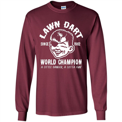 Lawn Dart Since 1962 World Champion Backyard Game T-shirt Maroon