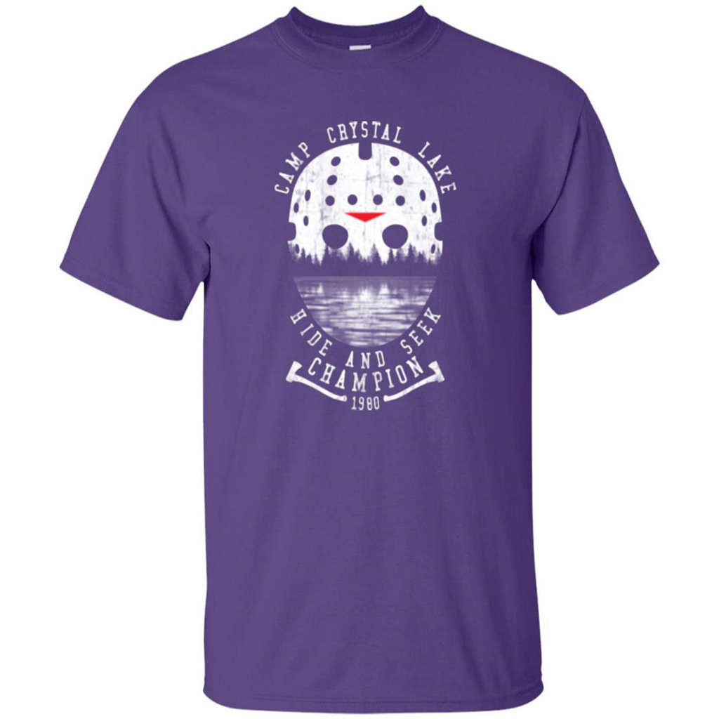 Camp Crystal Lake T-shirt Hide And Seek Champion 1980 Purple