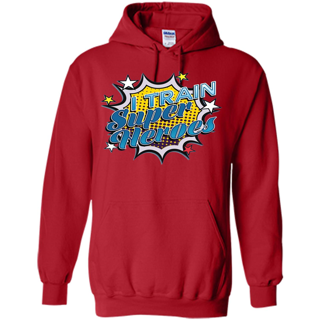 Funny Superhero T Shirt I Train Super Heroes T-shirt Red