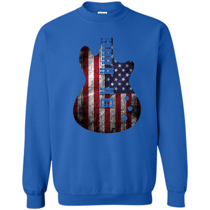 Independen Day T-shirt Guitar USA Flag Patriotic. 4th Of July T-shirt Royal