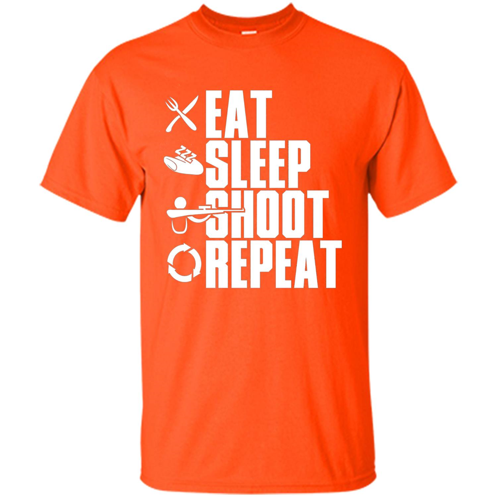 Eat Sleep Shoot Repeat T-shirt Orange