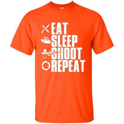 Eat Sleep Shoot Repeat T-shirt Orange