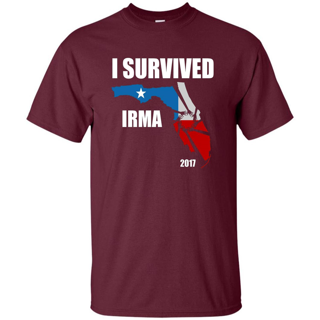 I Survived Hurricane Irma 2017 T-shirt Maroon