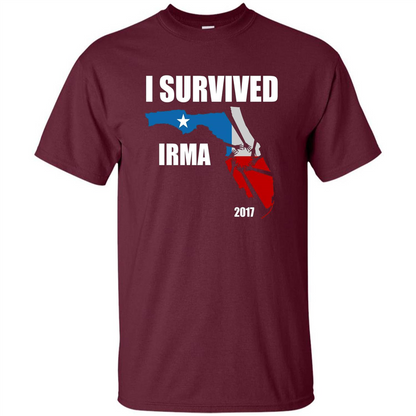 I Survived Hurricane Irma 2017 T-shirt Maroon