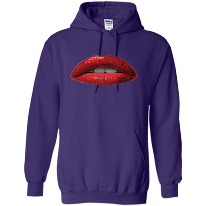 Red Lips T-shirt with Red Lips Art T-shirt Purple