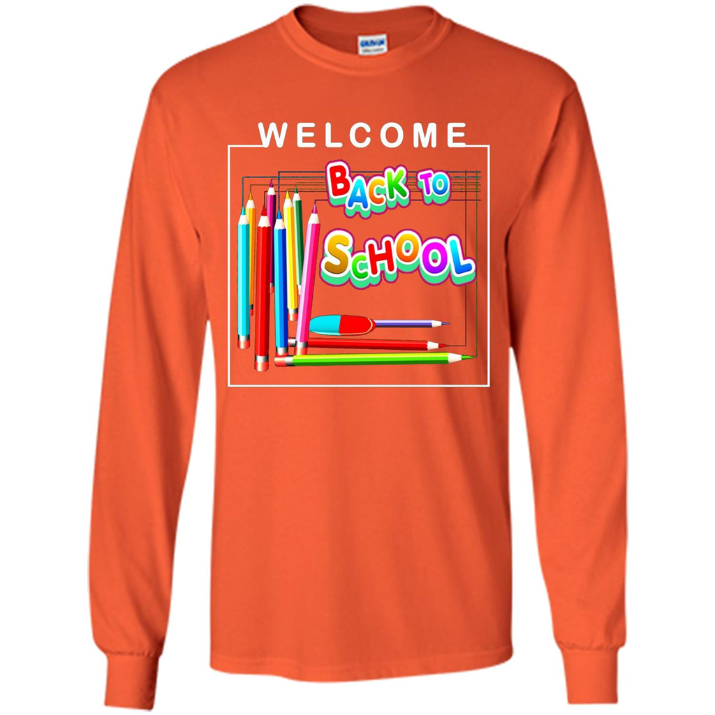 Welcome Back to School T-shirt School Day T-shirt Orange