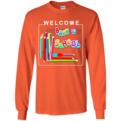 Welcome Back to School T-shirt School Day T-shirt Orange