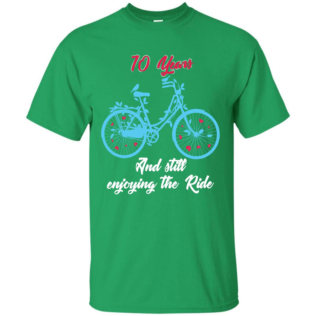 Anniversary T-shirt 10 Years And Still Enjoying The Ride Irish Green