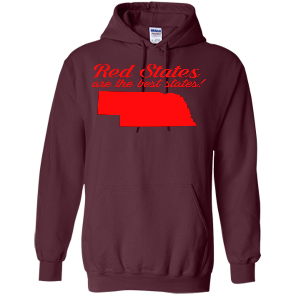Nebraska T-shirt Red States Are The Best States Maroon