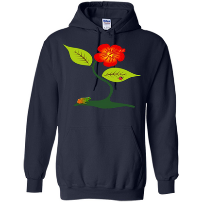 Plant And Flower T-Shirt Navy