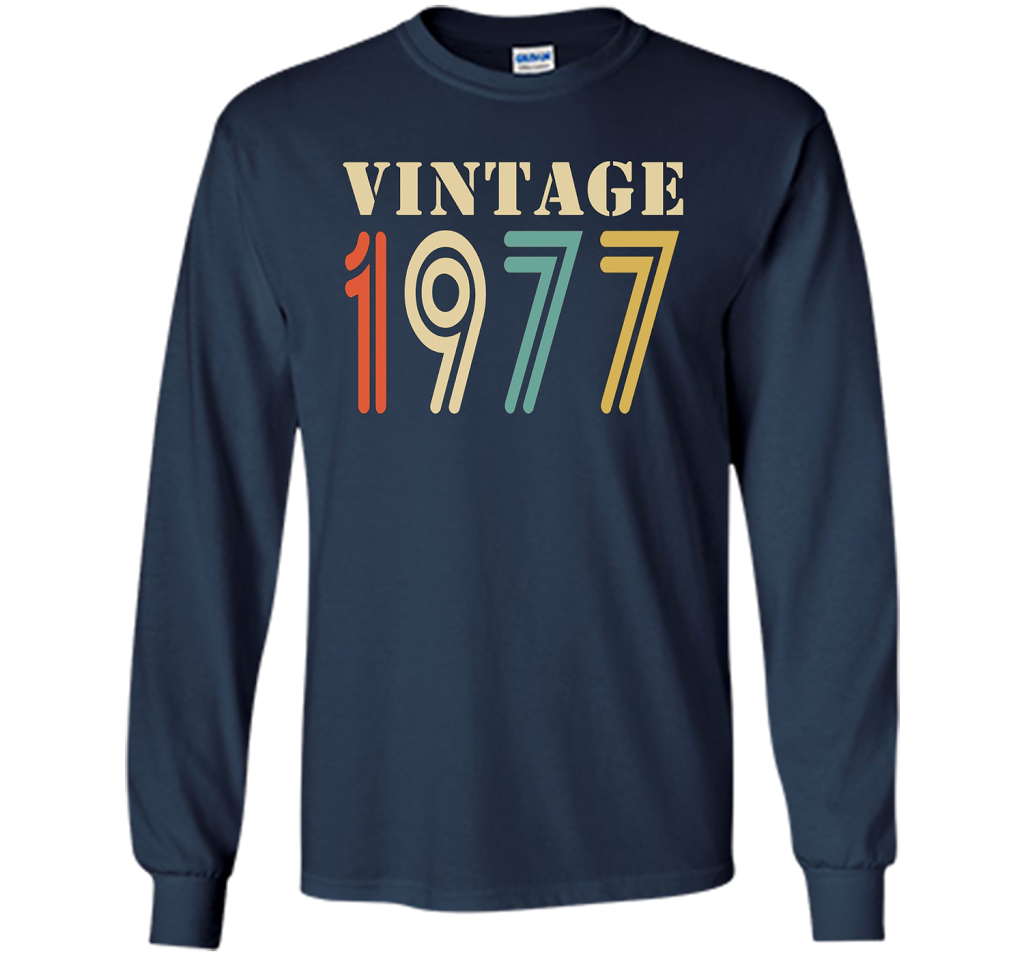 Vintage 1977 - 40th birthday gift shirt t-shirt Navy