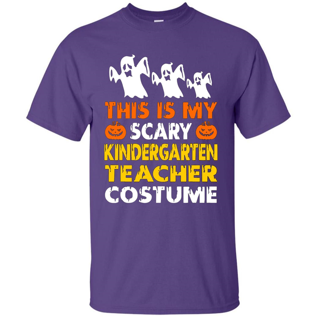 This is My Scary Kindergarten Teacher Costume Halloween T-shirt Purple