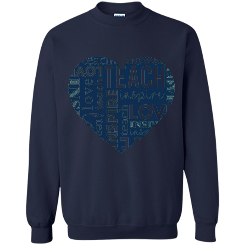 Teacher T-shirt Teach Love And Inspire T-shirt Navy
