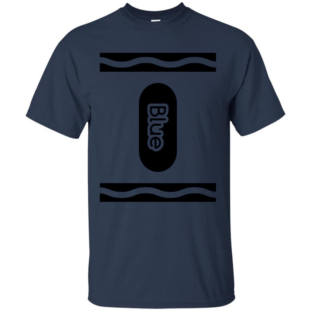 Blue Crayon Halloween Costume T-shirt Navy