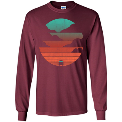 Driving Into The Sunset T-shirt Maroon