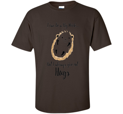 Hedgehog Hugs T-Shirt cool shirt Dark Chocolate