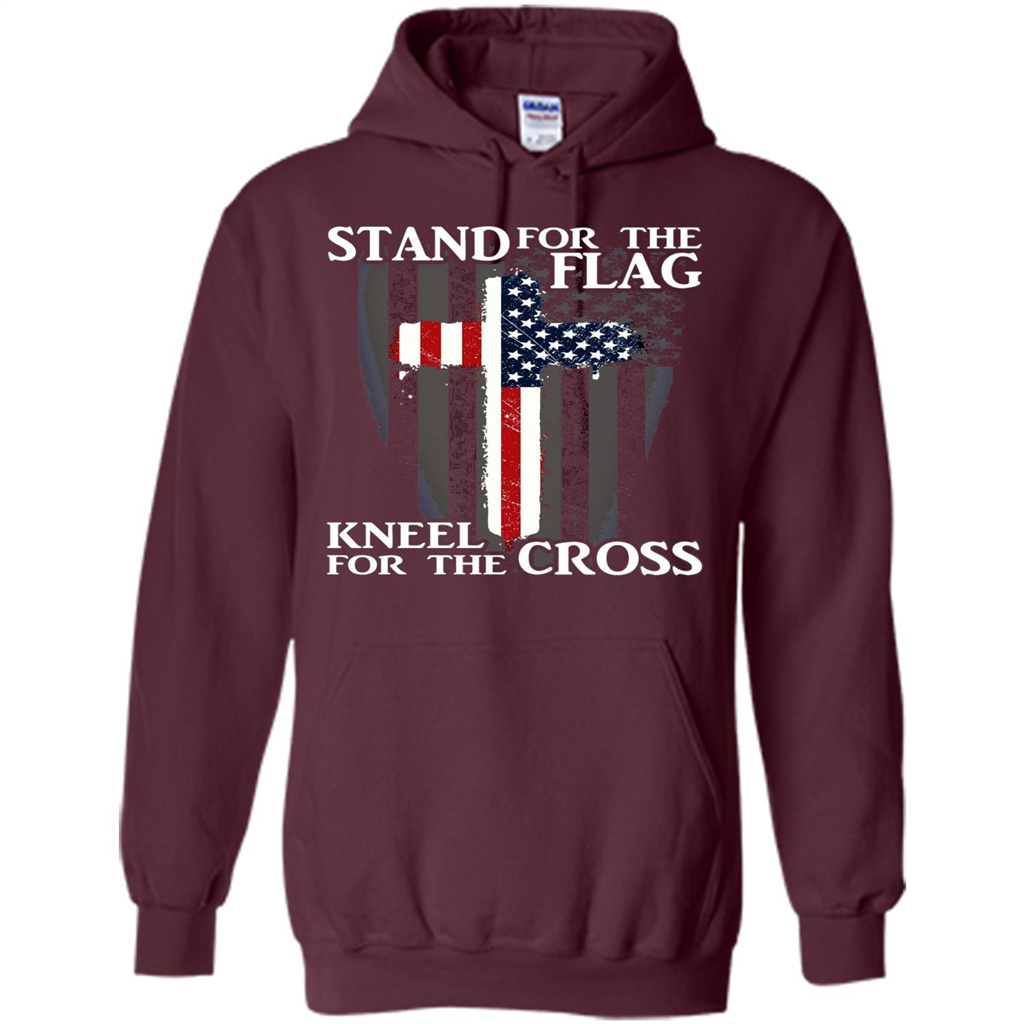 Stand For The Flag Kneel For The Cross T-Shirt Maroon