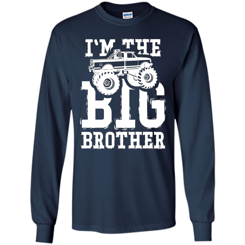 I'm The Big Brother Monster Truck T-shirt Navy