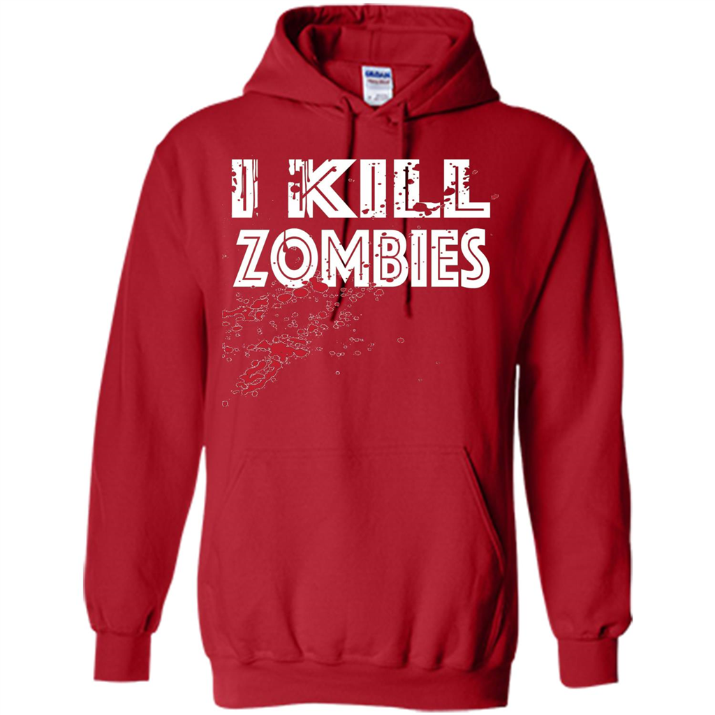 I Kill Zombies T-shirt Costume For Halloween Gift T-shirt Red