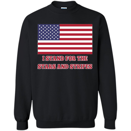 I Stand For The Star And Stripes American Flag T-shirt Black