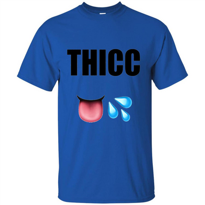 THICC Funny Gym Squat T-shirt Royal