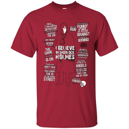 Detective Quotes To A Great Mind Nothing Is Little T-shirt Cardinal