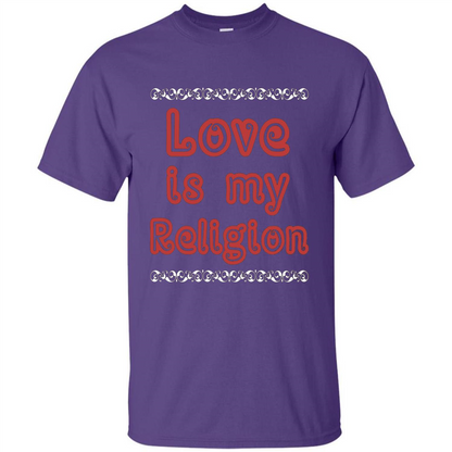 Love Is My Religion T-shirt Purple