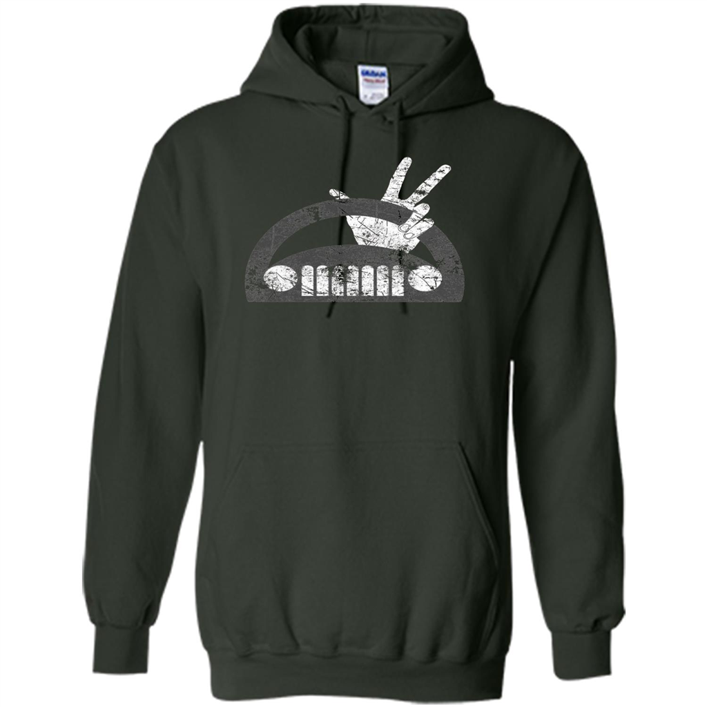 The Jeep Wave You Get It or You Don't Distressed T-Shirt Forest Green