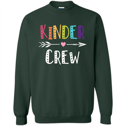 Kinder Crew Kindergarten Teacher T-Shirt School Day T-shirt Forest Green