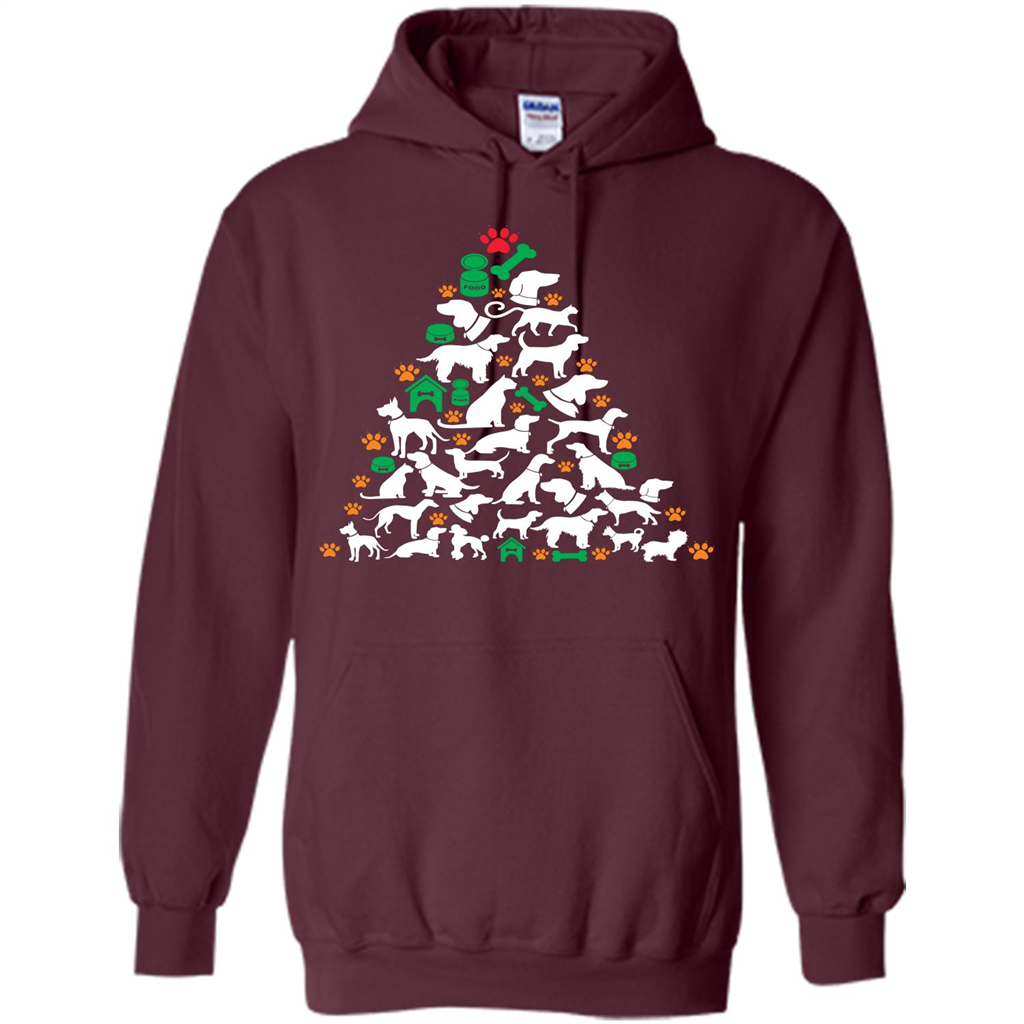Christmas T-shirt Dog Lover Person Christmas Tree T-shirt
